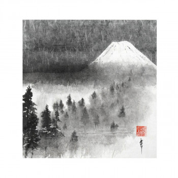 Named contemporary work « Vers le Fuji », Made by ENCRE-ZEN