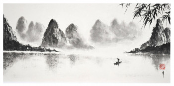 Named contemporary work « Paysage de Chine », Made by ENCRE-ZEN