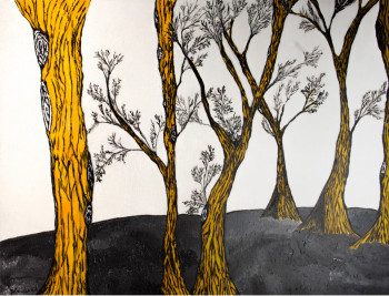 Named contemporary work « Les arbres d’or », Made by BELMUDéS