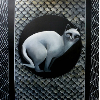 Contemporary work named « Le chat d'Angeline », Created by SANCELME