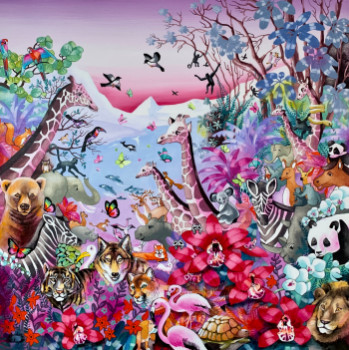 Named contemporary work « Paradis flamboyant », Made by CHARLOTTE LACHAPELLE