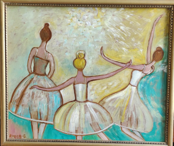 Contemporary work named « Ballet, ballerines », Created by KOZAR