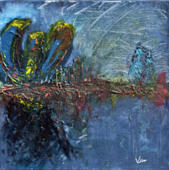 Contemporary work named « Clair de lune à singapore », Created by EVAP