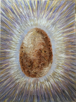 Named contemporary work « The Egg », Made by YVONNE BENASSER - YHB ART PARIS