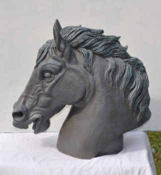 Named contemporary work « Le cheval de guerre », Made by PHILIPPE JAMIN
