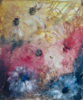 Named contemporary work « Fleurs », Made by MARYSE DAVETTE