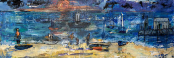 Named contemporary work « Le port », Made by MARYSE DAVETTE