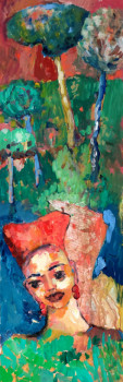 Named contemporary work « La jeune fille dans la forêt », Made by MARYSE DAVETTE