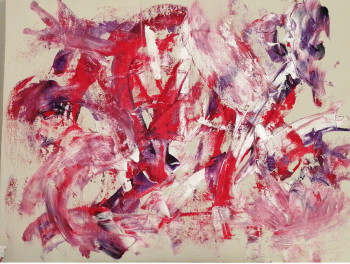 Named contemporary work « Dragon rose du cœur », Made by CATHERINE CORNET