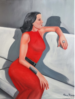 Named contemporary work « "La robe rouge.." », Made by MARC DANCRE