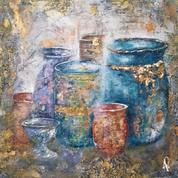Contemporary work named « Les pots », Created by ANNE ROBIN