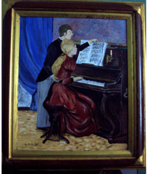 Named contemporary work « Recital ( inspiration Renoir) », Made by NADINE MASSET