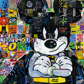 Contemporary work named « My name is batmouse ! », Created by ARYKP