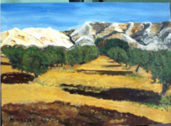 Named contemporary work « Oliviers des Alpilles », Made by NADINE MASSET