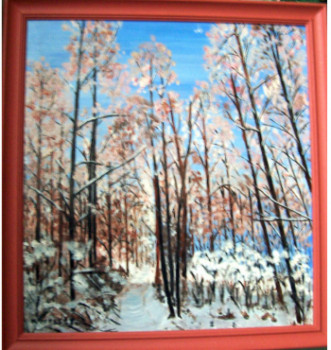 Named contemporary work « Bois sous la neige et le soleil », Made by NADINE MASSET