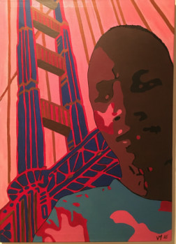 Named contemporary work « selfi golden gate », Made by VERONIQUE MORICEAU