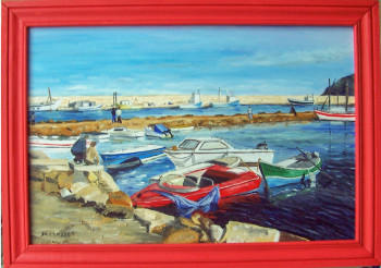 Named contemporary work « Puerto mazaron Espagne 2 », Made by NADINE MASSET