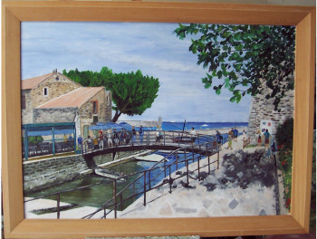 Named contemporary work « Port de Collioure 2 », Made by NADINE MASSET