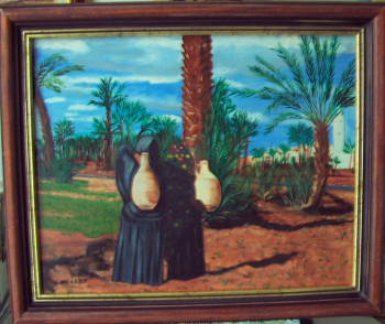 Named contemporary work « Porteuses d'eau à Ouarzazate », Made by NADINE MASSET