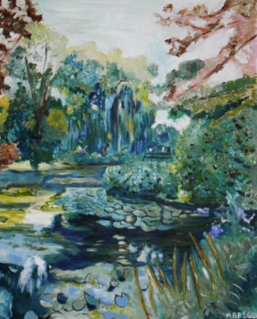 Named contemporary work « giverny 2 », Made by MIREILLE BREGOU