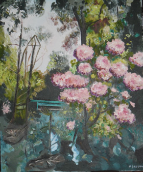 Named contemporary work « fleurs giverny 1 », Made by MIREILLE BREGOU
