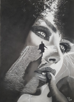 Contemporary work named « NOIR INTENSE », Created by SYLOU