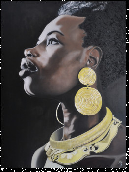Named contemporary work « La Reine Africaine », Made by NIKO