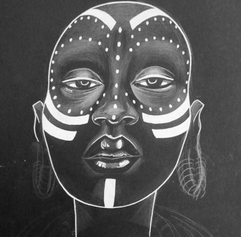 Named contemporary work « Black goddess », Made by ALINE?