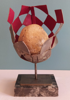 Named contemporary work « L’ÉCLOSION », Made by YERBANGA SCULPTURE