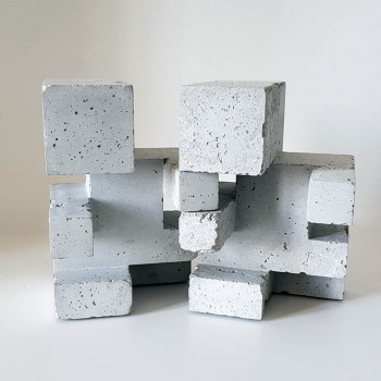 Named contemporary work « Hug - Duo béton brut », Made by ALX MARTINELLI