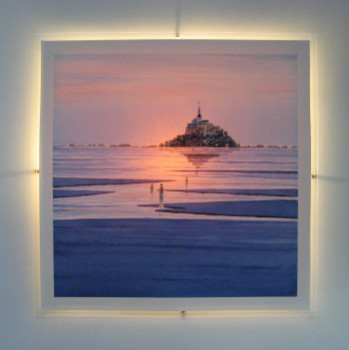 Contemporary work named « Mont St Michel (solution éclairée) », Created by LAULPIC