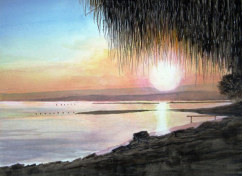 Contemporary work named « Le Lac Léman », Created by LAULPIC