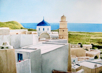 Contemporary work named « Santorin », Created by LAULPIC