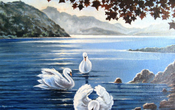 Contemporary work named « Lac d'Annecy », Created by LAULPIC