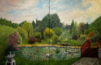 Named contemporary work « Le jardin aux papillons », Made by FRéDéRIC MARTIN