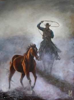 Named contemporary work « A cowboy story », Made by NICOLAS LETELLIER