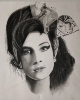 Named contemporary work « Amy », Made by FRANK