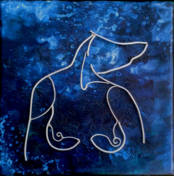 Named contemporary work « Sorcière bleue 2 », Made by GARANCE BE.