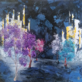 Named contemporary work « Couleurs de nuit », Made by ANNE ROBIN