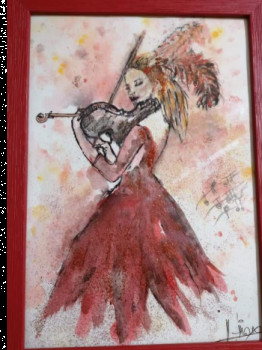 Contemporary work named « la violoniste », Created by CHANTALART