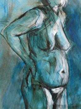 Named contemporary work « Bleu émeraude », Made by JüRGEN BORGERS
