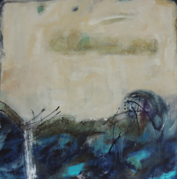 Named contemporary work « BLUE WAVES », Made by ELENI PAPPA TSANTILIS