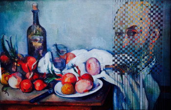 Named contemporary work « Cezanne et les pommes », Made by ARIEL