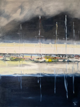 Named contemporary work « Cloudy dock », Made by FRANçOIS RENé