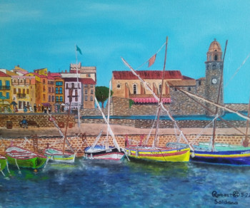 Contemporary work named « Collioure », Created by ROBERT