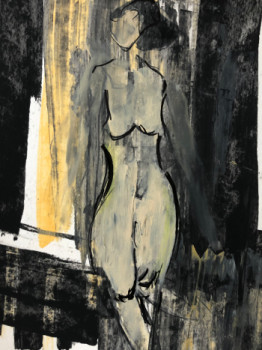 Named contemporary work « Femme debout », Made by NAWAL