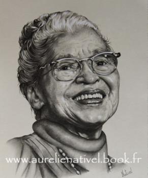 Contemporary work named « Portrait de Rosa Parks », Created by AURéLIE NATIVEL