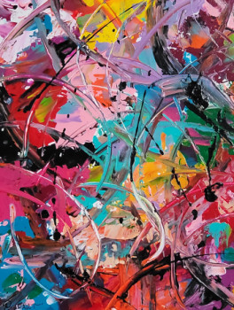 Named contemporary work « Tableau moderne abstrait 63 », Made by PATRICE PAINTING