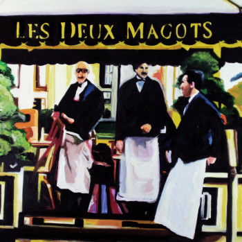 Named contemporary work « les deux magots », Made by CLOTILDE NADEL