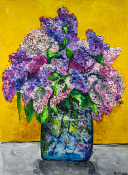 Contemporary work named « "Les lilas" », Created by KATARZYNA BARRé